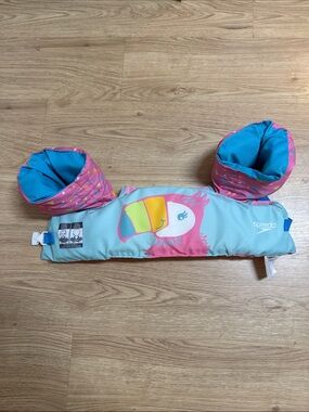 Speedo Kids Toucan Swim Vest in Pink & Aqua